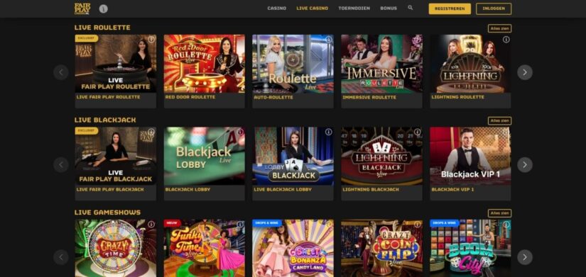 review van het fair play casino live casino