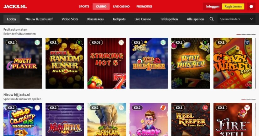 jacks casino spellen review