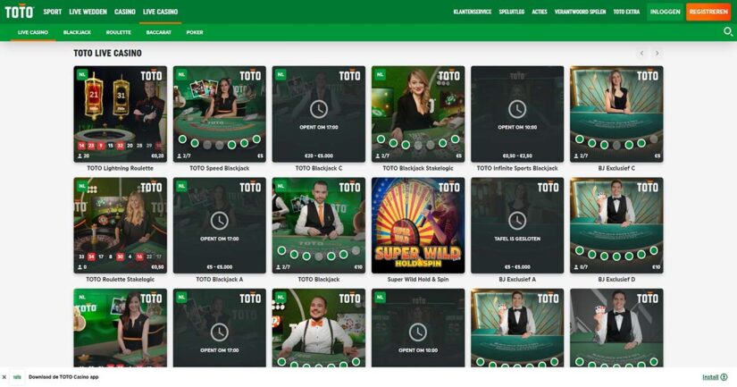 beoordeling van het live casino bij TOTO Casino Nederland