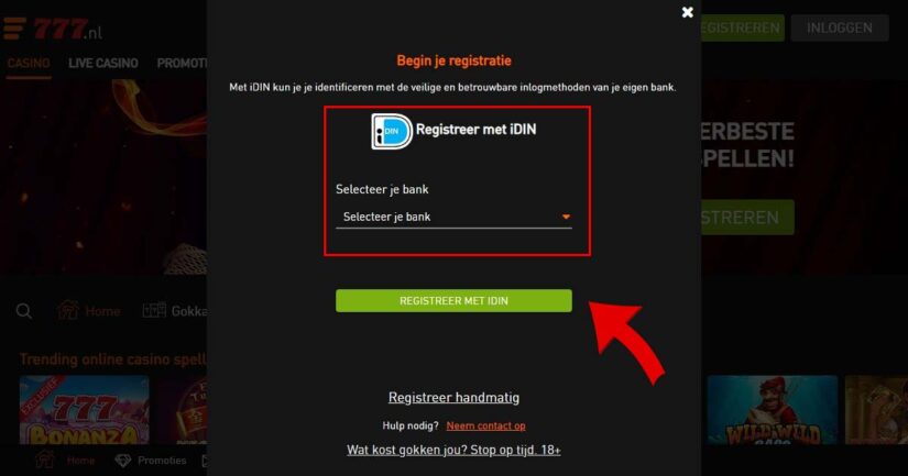 casino zonder registratie aanmelden met iDIN