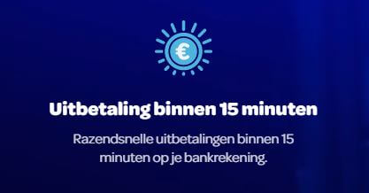 15 minuten uitbetaling Kansino