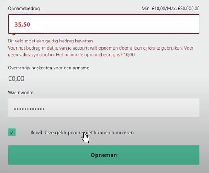 Betcity uitbetaling vergrendelen