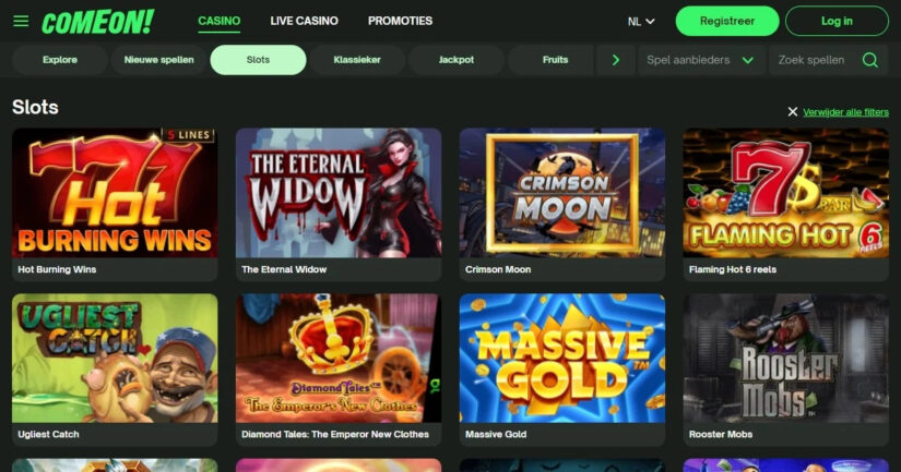 review van comeon casino gokkasten aanbod