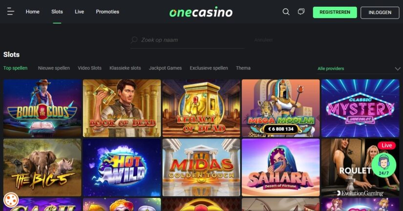 casino spellen pagina met slots van one casino