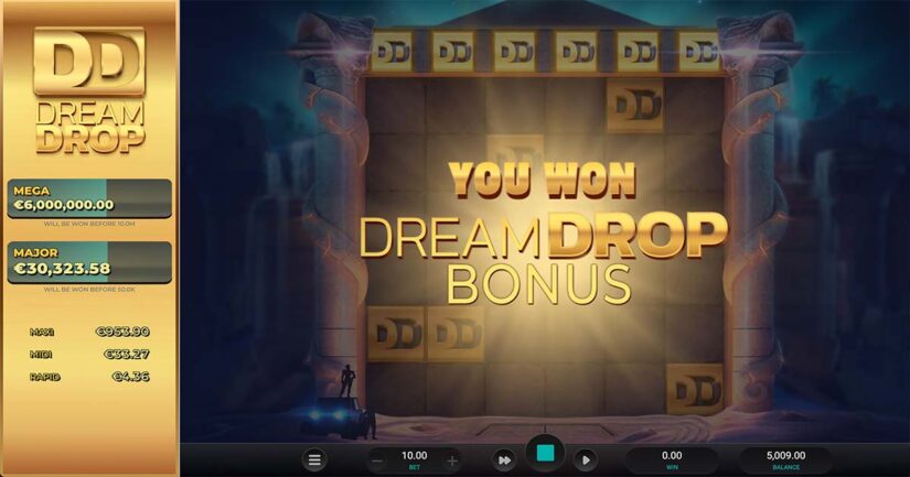 Relax Gaming dream drop bonus ronde op Temple Tumble 2 gokkast