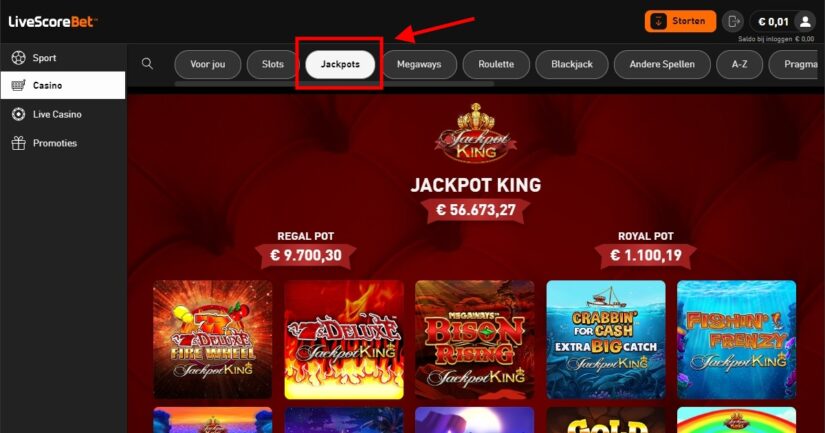 beoordeling van jackpot gokkasten aanbod bij livescorebet