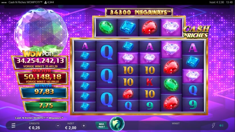 Cash 'N Riches Wowpot Megaways slot base