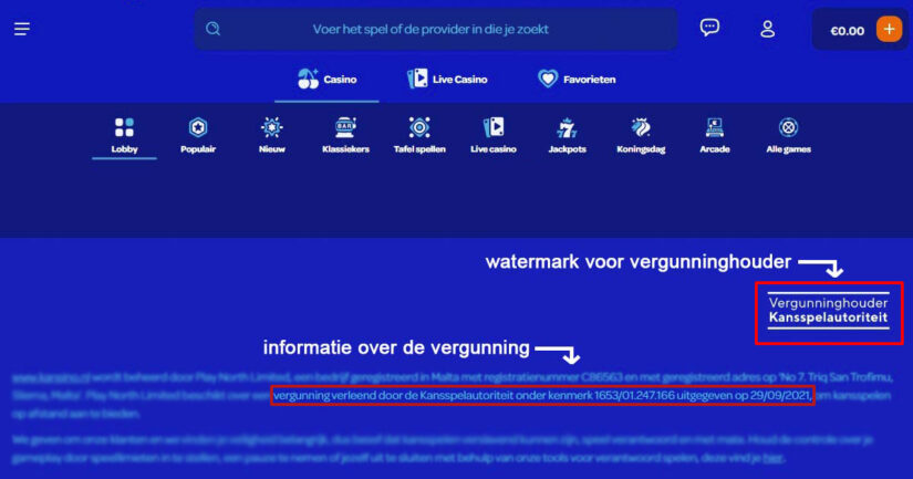 Nederlandse online casino vergunning herkennen 