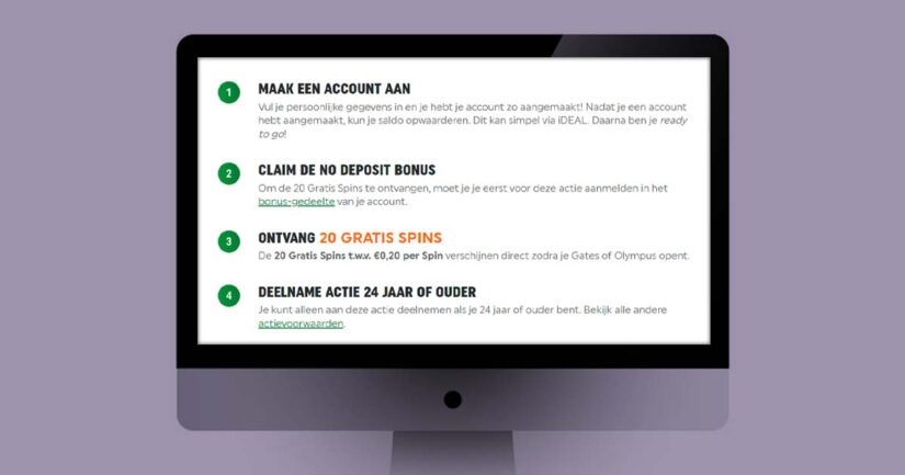 gratis spins zonder storting als welkomstbonus